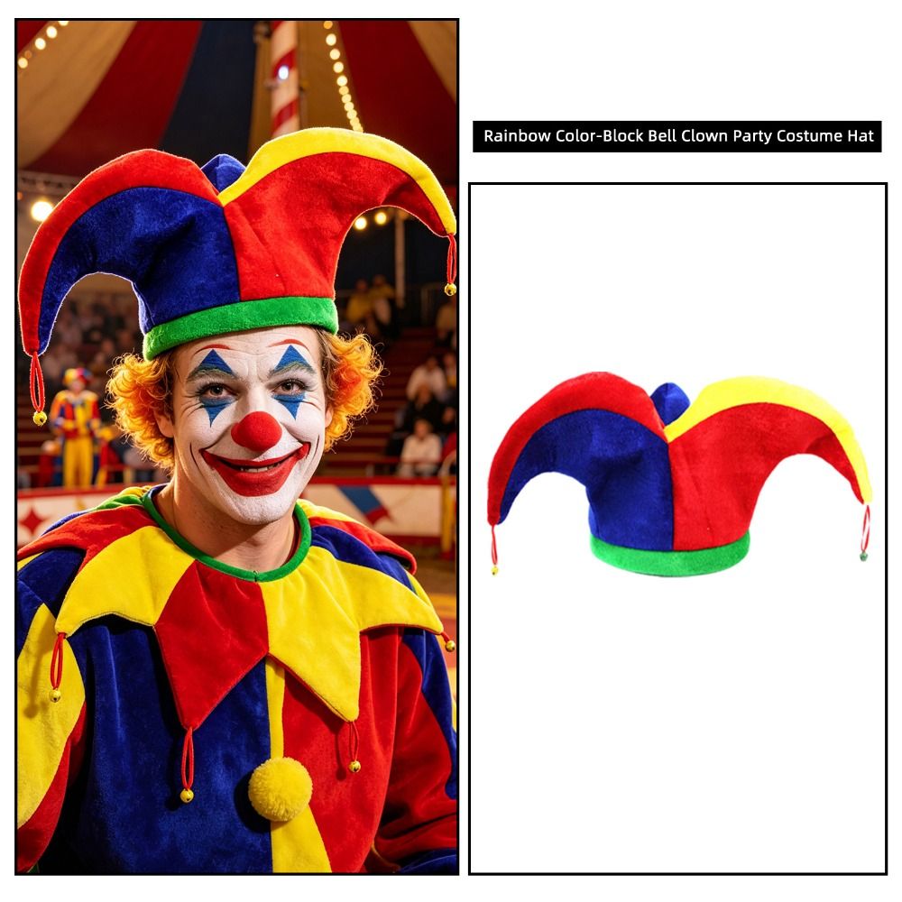 Cap Prop Multicolor Clown Hat  - đánh giá và giá Cosplay Prop Pattern