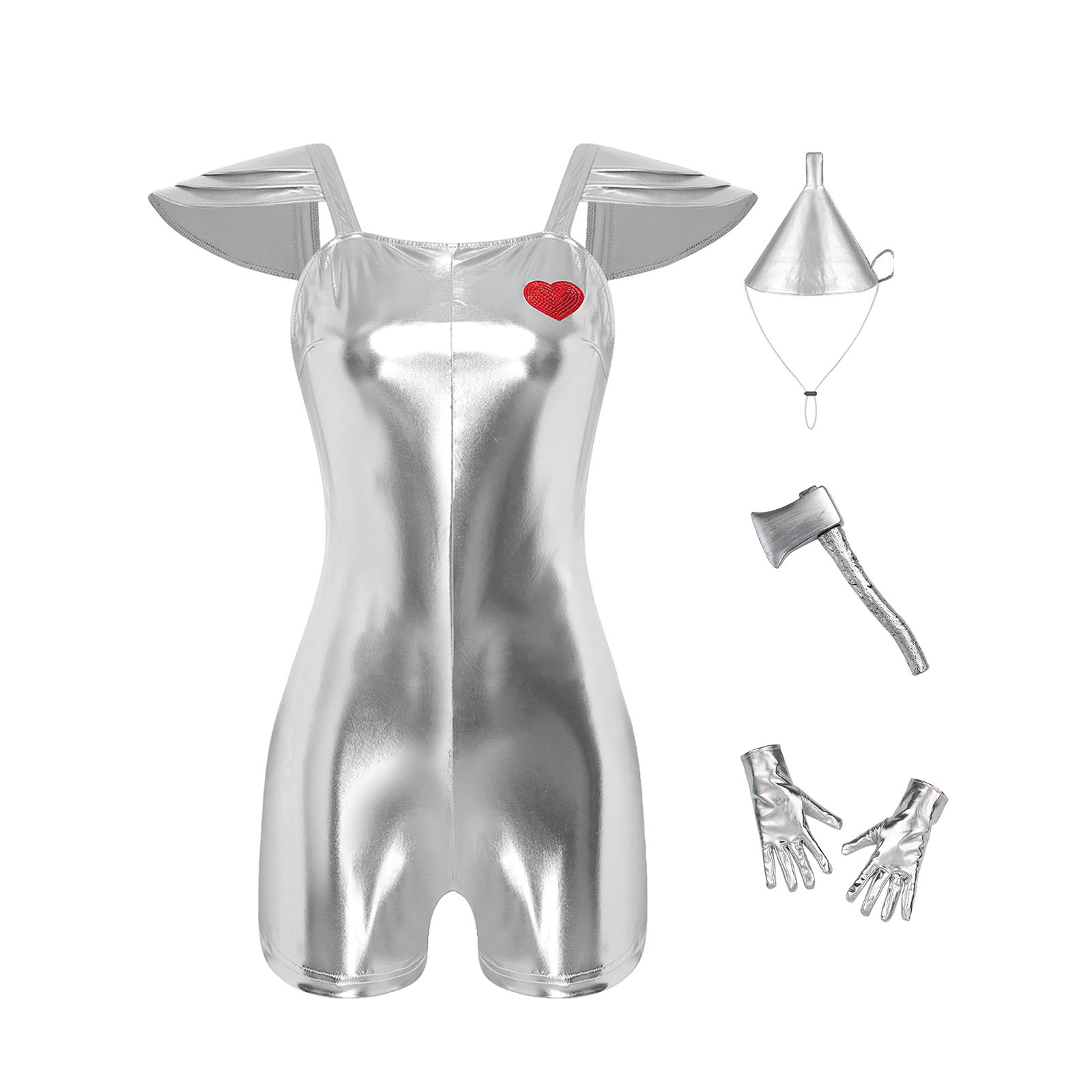 Women Shiny Metallic Jumpsuit  - đánh giá và giá Cosplay Prop Axe