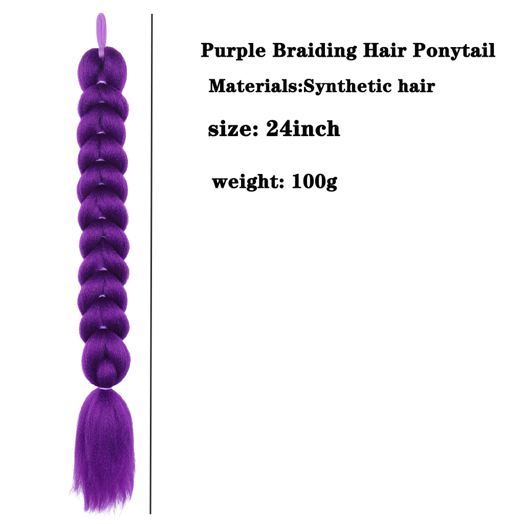2Pcs Purple Braiding Ponytail  - đánh giá và giá Aerith Cosplay Prop
